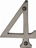 C1560 4-MB Heritage Brass Numeral 4 Face Fix 76mm &lpar;3"&rpar; Matt Bronze Finish
