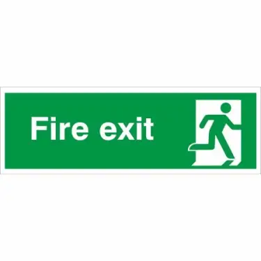 Click Here To Enlarge This Photo Of Foam Board &lpar;3mm&rpar; Extra Large 900mm x 300mm Fire Exit Running Man Right Sign