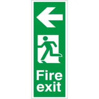 Rigid Plastic &lpar;1mm&rpar; Fire Exit Arrow Left Sign