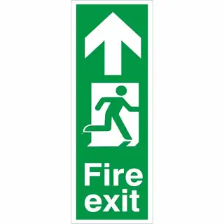 Rigid Plastic &lpar;1mm&rpar; Fire Exit Arrow Up Sign
