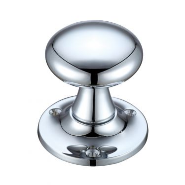 Click Here To Enlarge This Photo Of FB501CP - Zoo Hardware Fulton & Bray Mushroom Mortice Knob Furniture &lpar;Unsprung&rpar; 60mm Rose dia&period; Polished Chrome