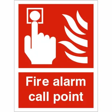 Click Here To Enlarge This Photo Of Self Adhesive Vinyl Fire Alarm Call Point Sign