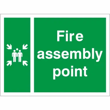 Click Here To Enlarge This Photo Of Rigid Plastic &lpar;2mm&rpar; Fire Assembly Muster Point Sign