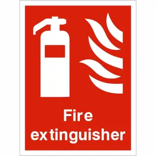 Rigid Plastic &lpar;1mm&rpar; Fire Extinguisher Sign