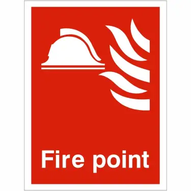 Click Here To Enlarge This Photo Of Rigid Plastic &lpar;1mm&rpar; Fire Point Sign