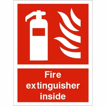 Click Here To Enlarge This Photo Of Rigid Plastic &lpar;1mm&rpar; Fire Extinguisher Inside Sign