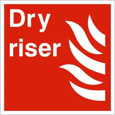 Click Here To Enlarge This Photo Of Rigid Plastic &lpar;1mm&rpar; Dry Riser Sign - 200mm x 200mm