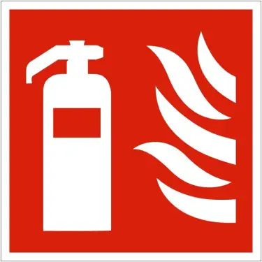 Click Here To Enlarge This Photo Of Self Adhesive Vinyl Fire Extinguisher Symbol Sign