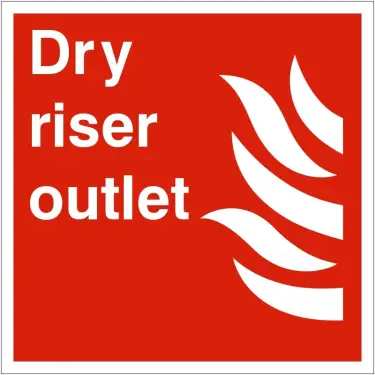 Click Here To Enlarge This Photo Of Self Adhesive Vinyl Dry Riser Outlet Sign - 200mm x 200mm