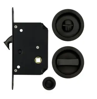 FB81PVDDB - Zoo Hardware Fulton & Bray Sliding Door Privacy Lock Set &lpar;35-45mm Thick Doors&rpar; - PVD Dark Bronze