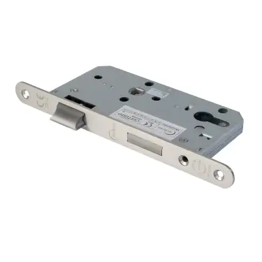 Click Here To Enlarge This Photo Of Eclipse 71420 DIN Euro Sashlock 60mm - &lpar;22mm Radius Forend&rpar; - Satin Stainless Steel