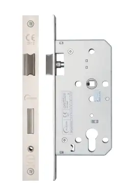 Click Here To Enlarge This Photo Of Eclipse 71430 DIN Euro Sashlock 55mm - &lpar;24mm Square Forend&rpar; - Satin Stainless Steel