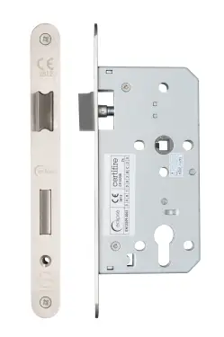 Click Here To Enlarge This Photo Of Eclipse 71440 DIN Euro Sashlock 55mm - &lpar;24mm Radius Forend&rpar; - Satin Stainless Steel