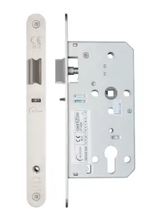 Eclipse 71444 DIN Nightlatch 55mm - &lpar;24mm Radius Forend&rpar; - Satin Stainless Steel