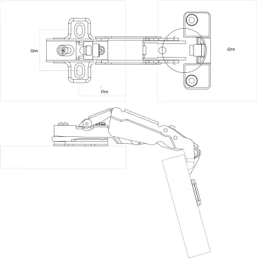 Click Here To Enlarge This Photo Of Eclipse 99019 35mm NP Clip On Cabinet Hinge 165&deg; Full Overlay - Pack of 2
