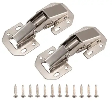Click Here To Enlarge This Photo Of Eclipse 99017 100mm NP Cabinet Hinge Easy Mount 90&deg; Full Overlay - Pack of 2