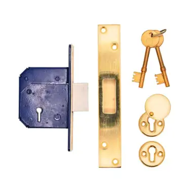 Click Here To Enlarge This Photo Of TSSRETROMDL25B - TSS Retro Fit British Standard 5 Lever Mortice Deadlock 67mm Polished Brass &lpar;Chubb 3G114E&rpar;