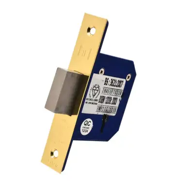 Click Here To Enlarge This Photo Of TSSRETROMDL3B - TSS Retro Fit British Standard 5 Lever Mortice Deadlock 79mm Polished Brass &lpar;Chubb 3G114E&rpar;