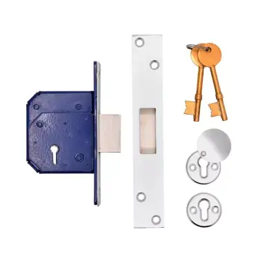 Click Here To Enlarge This Photo Of TSSRETROMDL3S - TSS Retro Fit British Standard 5 Lever Mortice Deadlock 79mm Satin Chrome &lpar;Chubb 3G114E&rpar;