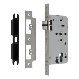 DLX7255EPSSS - Carlisle Brass Eurospec DIN Euro Sashlock 55mm Backset &lpar;Square Forend&rpar; - Satin Stainless Steel