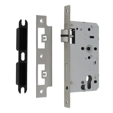 Click Here To Enlarge This Photo Of DLX7260EPSSS - Carlisle Brass Eurospec DIN Euro Sashlock 60mm Backset &lpar;Square Forend&rpar; - Satin Stainless Steel