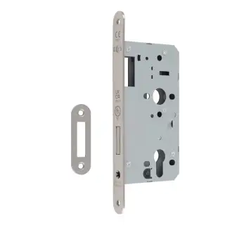 DLX0055EPSSS&sol;R - Carlisle Brass Eurospec DIN Euro Deadlock 55mm Backset &lpar;Radius Forend&rpar; - Satin Stainless Steel