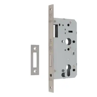 DLX0055EPSSS - Carlisle Brass Eurospec DIN Euro Deadlock 55mm Backset &lpar;Square Forend&rpar; - Satin Stainless Steel