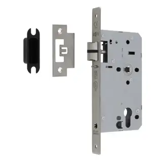 DLX7260NLSSS - Carlisle Brass Eurospec DIN Euro Nightlatch 60mm Backset &lpar;Square Forend&rpar; - Satin Stainless Steel