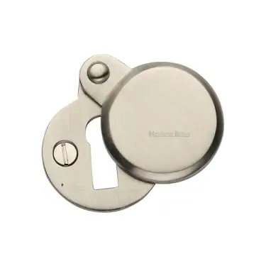 Click Here To Enlarge This Photo Of V1023-SN Heritage Brass Covered Keyhole Round  Satin Nickel Finish