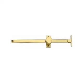V991 10-ULB Heritage Brass Casement Stay Sliding Design 10" Unlacquered Brass Finish