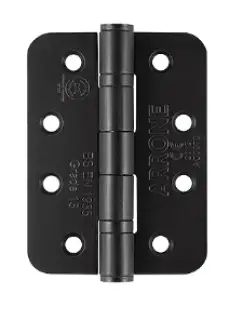 AR8182-BLK-A1 Hoppe Arrone 102mm x 76mm x 3mm Grade 13 Radius Ball Bearing Butt Hinges - Matt Black &lpar;50016945&rpar;