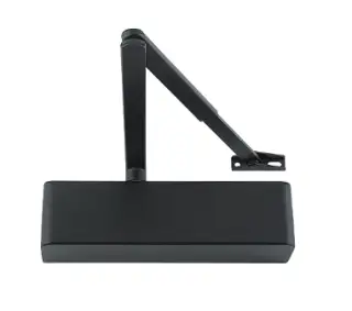 AR1500-BLK&sol;BLK Hoppe Arrone Size 2-4 Overhead Spring Door Closer c&sol;w Backcheck - Matt Black &lpar;50023895&rpar;