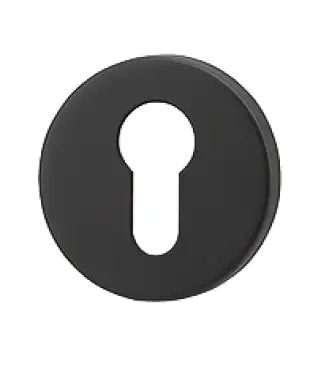 Click Here To Enlarge This Photo Of AR961&sol;67-BLK Hoppe Arrone SS304 Euro Profile Escutcheon on 6mm Rose - Matt Black &lpar;50026975&rpar;