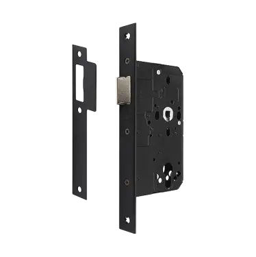 Click Here To Enlarge This Photo Of AR911-S-60-BLK Hoppe Arrone DIN Mortice Latch Square Forend &lpar;60mm Backset&rpar; - Matt Black &lpar;50026112&rpar;