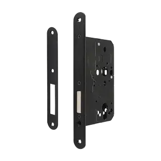 AR912-R-60-BLK Hoppe Arrone DIN Mortice Deadlock Case Radius Forend &lpar;60mm Backset&rpar; - Matt Black &lpar;50026136&rpar;
