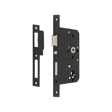 Click Here To Enlarge This Photo Of AR915-S-60-BLK Hoppe Arrone DIN Mortice Apartment Lock Square Forend &lpar;60mm Backset&rpar; - Matt Black &lpar;50026173&rpar;