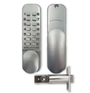 BORG Locks BL2001 SC Light Duty Digital Lock &lpar;60mm Latch&rpar; - Satin Chrome