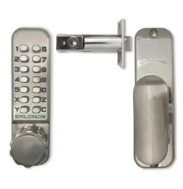 Click Here To Enlarge This Photo Of BORG Locks BL2501 SS Medium Duty 'Codestar' Digital Lock with Holdback &lpar;60mm Latch&rpar; - Stainless Steel