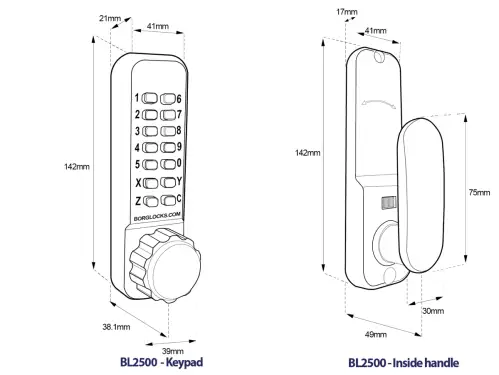 Click Here To Enlarge This Photo Of BORG Locks BL2501 SS Medium Duty 'Codestar' Digital Lock with Holdback &lpar;60mm Latch&rpar; - Stainless Steel