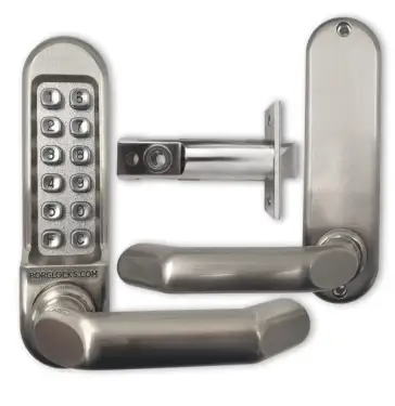 Click Here To Enlarge This Photo Of BORG Locks BL5001 SS Medium&sol;Heavy Duty Digital Lock &lpar;Round Bar&rpar; with Free Passage Mode &lpar;60mm Latch&rpar; - Stainless Steel