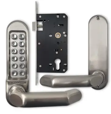Click Here To Enlarge This Photo Of BORG Locks BL5003 SS Medium&sol;Heavy Duty Digital Lock &lpar;Round Bar&rpar; with Free Passage Mode &lpar;60x72mm Euro Profile Lockcase&rpar; - Stainless Steel