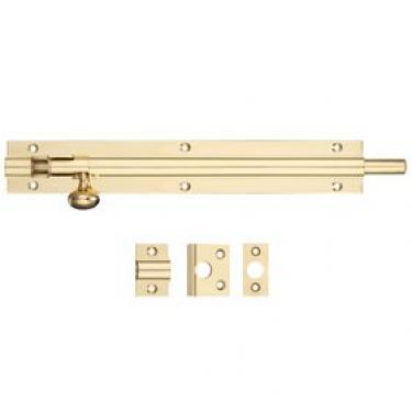 Click Here To Enlarge This Photo Of FB58 - Zoo Hardware Fulton & Bray Architectural Barrel Bolt 200mm x 30mm Polished Brass