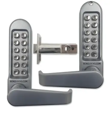 Click Here To Enlarge This Photo Of BORG Locks BL5451 SC Medium&sol;Heavy Duty Back to Back Digital Lock &lpar;Flat Bar&rpar; with Free Passage Mode &lpar;60mm Latch&rpar; - Satin Chrome