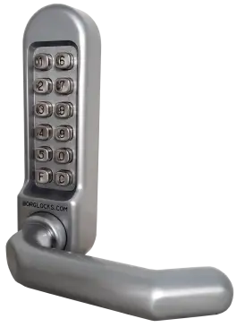 Click Here To Enlarge This Photo Of BORG Locks BL5053 SC Medium&sol;Heavy Duty Back to Back Digital Lock &lpar;Round Bar&rpar; with Free Passage Mode &lpar;60x72mm Euro Profile Lockcase&rpar; - Satin Chrome