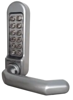 BORG Locks BL5053 SC Medium&sol;Heavy Duty Back to Back Digital Lock &lpar;Round Bar&rpar; with Free Passage Mode &lpar;60x72mm Euro Profile Lockcase&rpar; - Satin Chrome