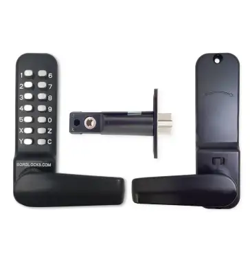 Click Here To Enlarge This Photo Of BORG Locks BL4401 MG Pro Medium&sol;Heavy Duty Free Turning Digital Lock with Holdback &lpar;60mm Latch&rpar; - Marine Grade Black