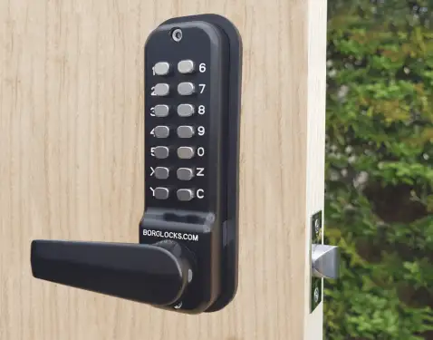 Click Here To Enlarge This Photo Of BORG Locks BL4441 MG Pro Medium&sol;Heavy Duty Free Turning Back to Back Digital Lock &lpar;60mm Latch&rpar; - Marine Grade Black