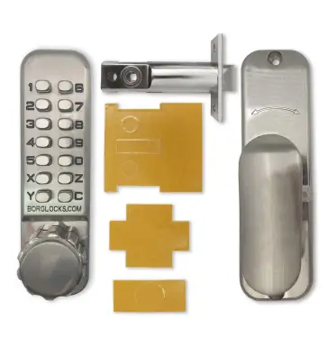 Click Here To Enlarge This Photo Of BORG Locks BL2501 FT SS FIRE RATED Medium Duty 'Codestar' Digital Lock with Holdback &lpar;60mm Latch&rpar; - Stainless Steel