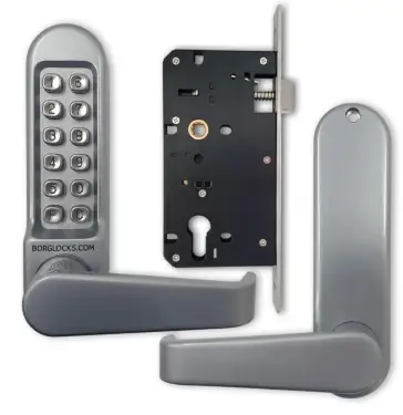 Click Here To Enlarge This Photo Of BORG Locks BL5403 FT SC FIRE RATED Medium&sol;Heavy Duty Digital Lock &lpar;Flat Bar&rpar; with Free Passage Mode &lpar;60x72mm Euro Profile Lockcase&rpar; - Satin Chrome
