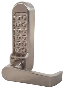 BORG Locks BL5403 FT SS FIRE RATED Medium&sol;Heavy Duty Digital Lock &lpar;Flat Bar&rpar; with Free Passage Mode &lpar;60x72mm Euro Profile Lockcase&rpar; - Stainless Steel